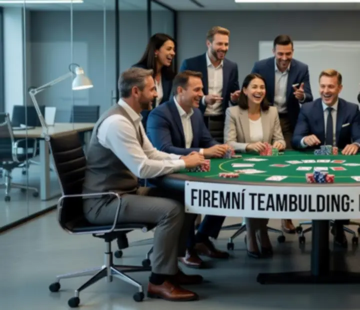 Firemní pokerový večer s kolegy u tematických stolů